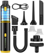 Car Vacuum Portable Cordless Handheld Vacuum Cleaner 4-in-1 Mini Cordless Vacuum with 2 Suction Modes and 16800pa Suction Power Blowing & Inflating 2 Modes Handheld Vacuum for Car, Desk, Keyboards by Verticalmagneticcharging