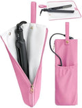 Lifeplus Holder & Mat for Hot Tools, Curling Iron Flat Iron Heat Resistant Hair Tools Travel Bag - Ideal for Home, Travel, Gift (Rose Pink) by Unknown
