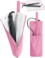 Lifeplus Holder & Mat for Hot Tools, Curling Iron Flat Iron Heat Resistant Hair Tools Travel Bag - Ideal for Home, Travel, Gift (Rose Pink) by Unknown