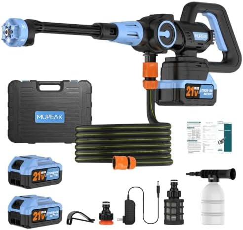 Cordless Power Washer 1500PSl, Portable Power Washer, Blue by MUPEAK