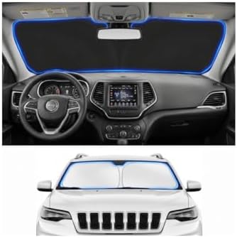 Custom Fit Windshield Sun Shade for Jeep Cherokee 2014-2024 by Unknown