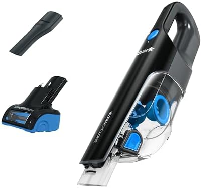 SHARK UltraCyclone Pet Pro Cordless Hand Vacuum, Powerful Suction, Handheld Vacuum for Car & Home, Motorized Pet Tool, Crevice Tool, XL Dust Cup, Blue, CH950WM (Renewed) by Amazon+Renewed