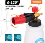 DUSICHIN Foam Cannon Snow Foam Car Washer 4000 PSI Pressure, Wide Neck Adjustable Nozzle 1L Container Additional 1.04mm Orifice Nozzle Soap Cannon for Sprayer Gun DUS2401 - Image 3