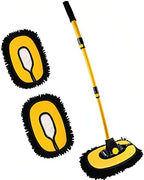 Mveqrrn15°Curved Chenille Car Wash Brush, Extendable Long Handle Mop-Yellow by MVEQRRNcardetailbrushset
