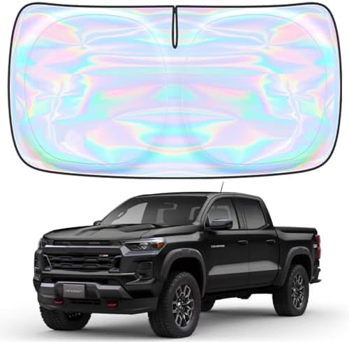 Windshield Sun Shade for Chevrolet Colorado 2014-2025 2026-4 Layers Sunshade Compatible with Chevrolet Colorado Foldable Front Window Sunshade Sun Visor Protector Block UV Rays Keep Your Car Cooler by Unknown