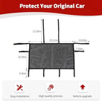 RT-TCZ for Wrangler Rear Seat Divider Net Mesh, Pet Dog Car Barrier for Jeep Wrangler JK JL Gladiator JT Cargo Net Black - Image 6