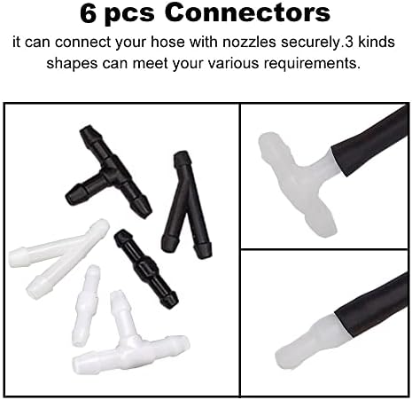 4805742AC Windshield Washer Nozzles Kit for 09-24 Dodge RAM 1500-5500 Jeep Patriot Compass Replaces OEM # 4805742AB, 5116079AA Wiper Spray Washer Jet with 3-meter Fluid Hose and 6 Connectors - Image 7