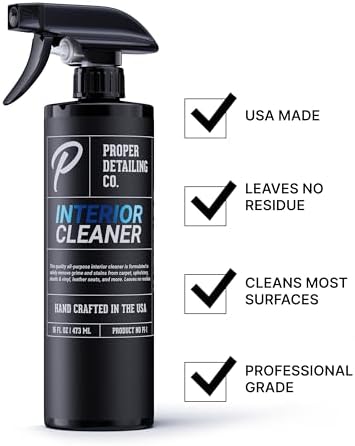 Professional Car Interior Cleaner for Fabric & Leather Seats, Dashboard, Headliner & Carpet - Deep Stain Remover Foam Spray for Auto Detailing - Tesla Seat Compatible - Image 3
