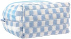 PAZIMIIK Checkered Makeup Bag for Purse Portable Zipper Make Up Pouch Small Cosmetic Case for Travel Accessories (Blue) | Cute Zipper Makeup Organizer for Women, Travel Essentials, Toiletries, Makeup Brushes, Beauty Accessories&Bridesmaid Gifts - Image 7