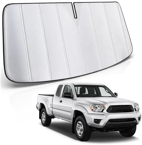 MAIKER OFF ROAD Windshield Sunshade Compatible with Toyota Tacoma 2005-2015 by MAIKEROFFROAD