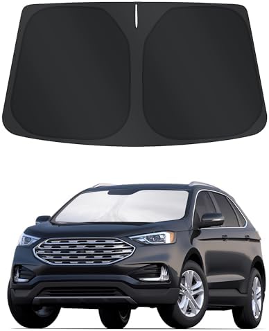 TINGLU Sun Shade for Ford Escape 2013-2019 Accessories Windshield Sun Shade Window Shade UV Rays Protection Sun Visor Cover with Steering Wheel Sunshade Storage Bag by TINGLU