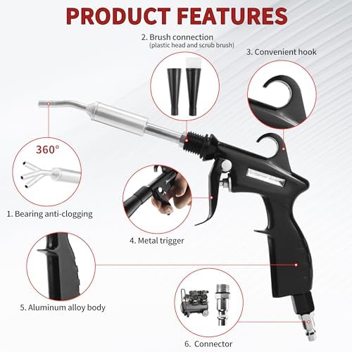 HANDY High Pressure Car Interior Cleaning Gun Interior Dryer Hair Dryer Car Detail Gun Fast Drying Blows Away Dust and Dirt Using Air - Image 3