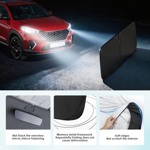 Windshield Sun Shade for Hyundai Tucson 2016-2026 Sunshade - Image 5