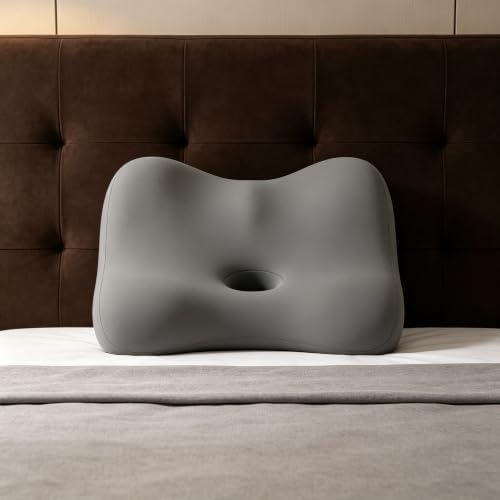 2026 New Ergonomic Natural Latex Pillow for Adults & Pregnancy | Multi-Position Support Cushion for Sleeping, Lounging, Reading & Couples | Removable Washable Cover (Dark Gray) - Image 5
