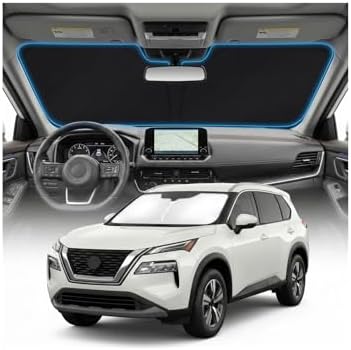 for Nissan Rogue Sun Shade Windshield Cover - Custom Fit Rogue Accessories 2021-2023 2024 2025 2026 Sunshade Foldable UV Protection & Heat Shield Sun Visor Accessories by Unknown