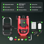 Electirc Pressure Washer with 3 Levels Adjustable Pressure Gun, Portable Pull-Handle, 4 Nozzles and Foam Cannon, Heavy Duty Pressure Washer for Home/Car/Fence/Garden, Red - Image 4