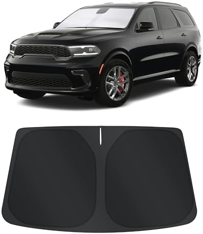 TINGLU Sun Shade for Dodge Challenger 2015-2023 Coupe,SRT Hellcat,Redeye,GT,RT,TA Coupe,Widebody,SXT,RT Scat Pack Accessories Windshield Sun Shade Window Shade UV Rays Protection Sun Visor Cover by TINGLU