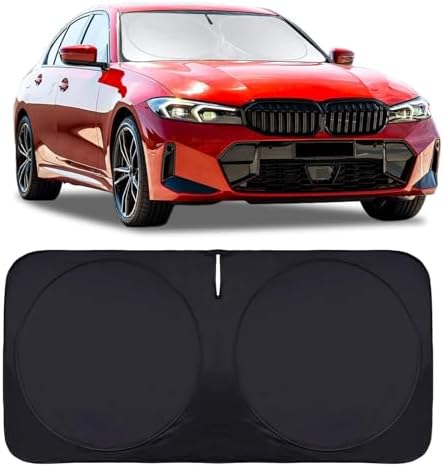 INSAUTO Windshield Sun Shade for 2019-2025 BMW 3 Series 328i M340i M3, Front Window Sun Visor Protector Cover Custom Fit BMW 3 Series Accessories by INSAUTO
