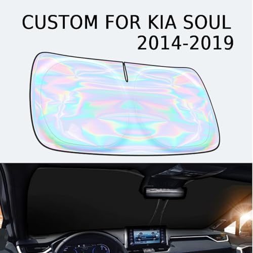 for Kia Soul 2014-2019 Windshield Sun Shade Cover - Custom Fit Kia Soul 4 Layers Sunshade Foldable Front Window Sunshade Sun Visor Protector Block UV Rays Keep Your Car Cooler Car Accessories - Image 2