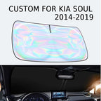 for Kia Soul 2014-2019 Windshield Sun Shade Cover - Custom Fit Kia Soul 4 Layers Sunshade Foldable Front Window Sunshade Sun Visor Protector Block UV Rays Keep Your Car Cooler Car Accessories - Image 2