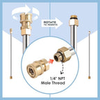 SEPLY Pressure Washer Extension Wand Upgrade, 9 Pack Power Washer Lance with 6 Nozzle Tips, 30°,90°,120° Curved Rod, 1/4" Quick Connect, 4000 PSI - Image 6