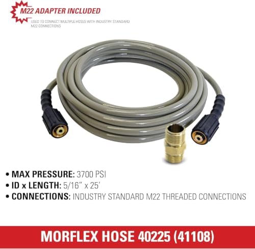 Simpson 25ft, 5/16" 3700 PSI MorFlex Cold Water Pressure Washer Hose, 40225 - Image 6