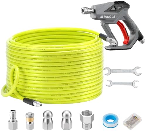 M MINGLE Sewer Jetter Kit for Pressure Washer 200 FT by MMINGLE
