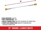 Simpson 4500 PSI 31" Pressure Washer Wand, Cold Water, Universal Fit, 80479 - Image 4