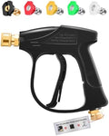 Saker High Pressure Washer Gun with 5 Color Quick Connect Power Washer Sprayer Nozzles,Only Compatible with High-Pressure Water Pipes of M22-14mm Diameter by Saker