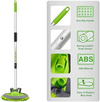 anngrowy 62" Microfiber Car Wash Brush Mop Kit Mitt Sponge with Long Handle Car Cleaning Supplies Kit Duster Washing Car Tools Accessories, 1 Chenille Scratch-Free Replacement Head Aluminum Alloy Pole - Image 2