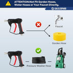 Short Pressure Washer Gun with 1/4" QC,with 5 Spray Nozzle Tips - Image 4