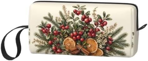 Cranberry Small Makeup Bag, 600D Oxford Cosmetic Pouch for Women | Cranberry Cosmetic Bag, Double-Sided Printed Toiletry Pouch with Foam Padding for Women, Travel, Gym, Weekend and Daily Use - Image 2