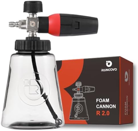 Raincovo Foam Cannon R 2.0 with Wide Mouth and Base, Adjustable Snow Foam by Raincovo