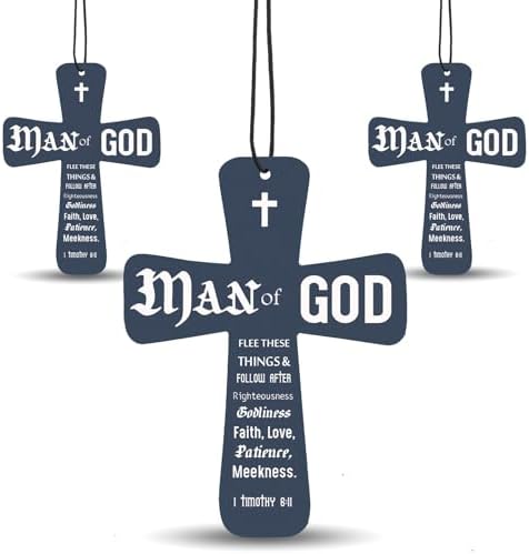 Fumete 24 Pcs Christian Gifts for Men Blue Cross Car Air Fresheners Bulk by Fumete