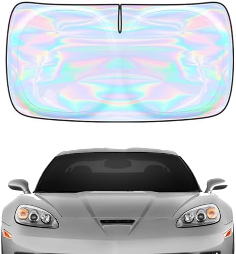 Windshield Sun Shade for Chevrolet Corvette C6 2005-2013 - 4 Layers Sunshade Compatible with Chevrolet Corvette C6 Foldable Front Window Sunshade Sun Visor Protector Block UV Rays Keep Cars Cooler by Unknown
