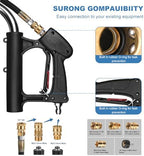 24" Pressure Washer Surface Cleaner with Dual Handles – Stainless Steel, 4-Wheel Design for Driveways, Sidewalks, Curbs, Decks, & Patios – 4900 PSI, High-Efficiency Cleaning Accessory - Image 6