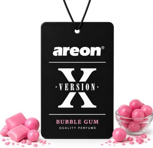 AREON X Version Bubble Gum Paper Hanging Car Air Freshener - Pack of 12 by AREON