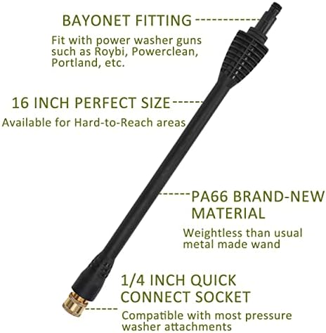 PWACCS Pressure Washer Accessories Kit, 16" Power Washer Replacement Wand - Image 6