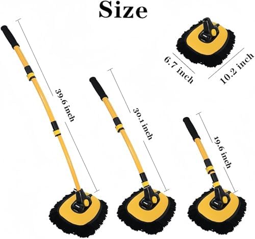 BMLEI Car Wash Brush with Long Handle, Cleaning Mop Car Wash Kit,Yellow - Image 5