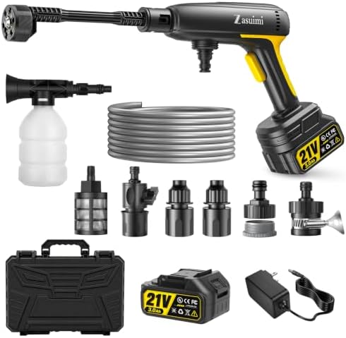 Cordless Pressure Washer, 1400 PSI Brushless Motor, 6-in-1 Nozzle by Unknown