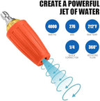 4000 PSI Orange Turbo Nozzle Pressure Washer with 7 Tips - Image 5