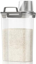 TBMax Rice Storage Container 3 to 5 Lbs - Small Cereal Oatmeal Flour Container with Easy Pouring Spout & Cup, Portable Pet Dog Cat Food Dispenser for Small Spaces, Travel, or Daily Use by TBMax