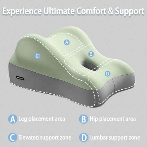 Couples Pillow for Intimacy, Ergonomic Bumpy Position Butt Cushion, Discreet Memory Foam Support Pillow for Couples (Deep Space Gray) - Image 2