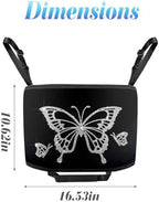 Rhinestone Leathe Purse Net Pocket Handbag Holder - Bling Netting Bags for Car, Pet, Kids Barrier (Black) - Image 6
