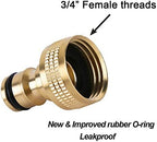 HQMPC Garden Hose Quick Connector Water Hose Quick Connect ¾ inch GHT Brass Easy Connect Fitting Quick Connect Hose Fittings Garden Hose Fitting Water Hose Connectors (3SETS) - Image 5