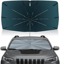 Autorder Windshield Sun Shade Umbrella for 2014-2023 Jeep Cherokee SUV Accessories,Upgraded Ice Crystal Material,Easy Setup Umbrella Sunshade for Car Windshield,100% Sun Blocking by Autorder