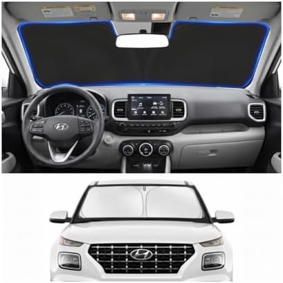 Custom Fit Windshield Sun Shade for Hyundai Venue 2020-2026 by Unknown