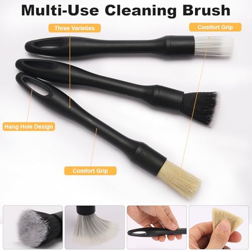 8PCS Car Detailing Kit Boar Brush 160g Reusable Gel Auto & Home Use - Image 3