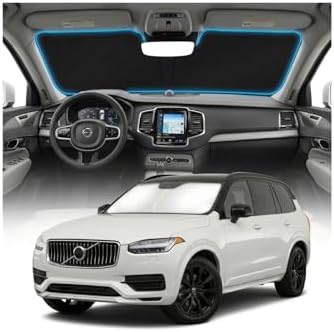 for Volvo XC90 Windshield Sun Shade Cover - Custom Fit XC-90 Accessories 2016-2025 2026 Sunshade Foldable UV Protection & Heat Shield Sun Visor Accessories by Unknown