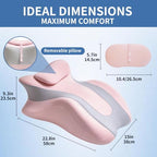 Intimacy Pillow Wedge - Sweet Spot Pillow for Couples, Memory Foam Ergonomic Support Cushion, Multi-Position Couples Pillow, Removable Washable Cover for Relaxation & Play (Pink Grey) - Image 2